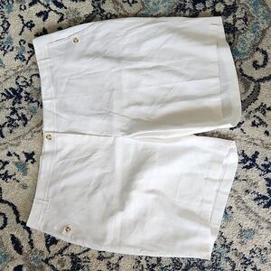 J Jill Womens Linen Stretch Linen Blend Shorts w/Button Detail Sz: 28 4x PLUS